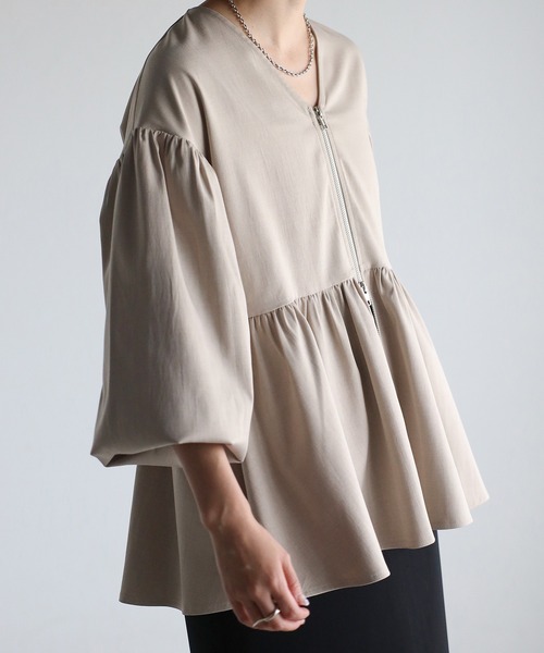 「meilmada」 ブルゾン FREE チャコールグレー レディース_画像5