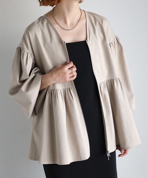 「meilmada」 ブルゾン FREE チャコールグレー レディース_画像7