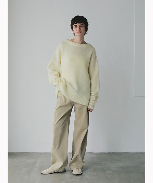 HER. ニット セーター モヘア混ニットプルオーバー レディース