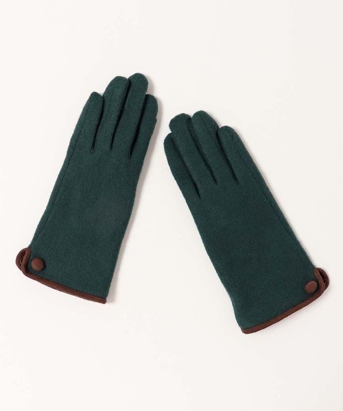 Bleu Bleuet（ブルーブルーエ） 手袋 ボタンバイカラー指フード