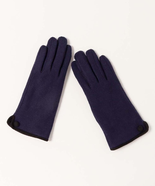 Bleu Bleuet（ブルーブルーエ） 手袋 ボタンバイカラー指フード