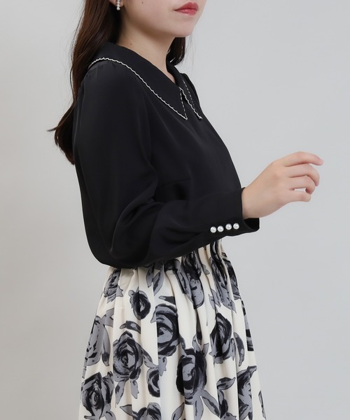 「ASTORIA ODIER」 長袖ブラウス MEDIUM ブラック レディース_画像7