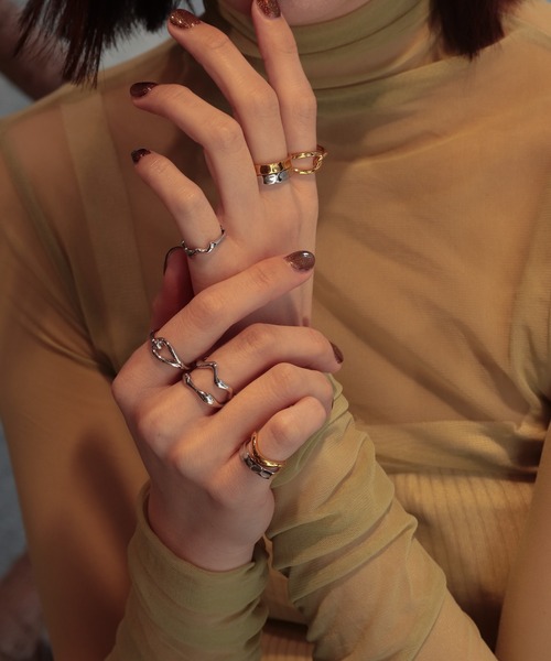 「NOIR DE POUPEE」 リング #3 ゴールド レディース_画像2