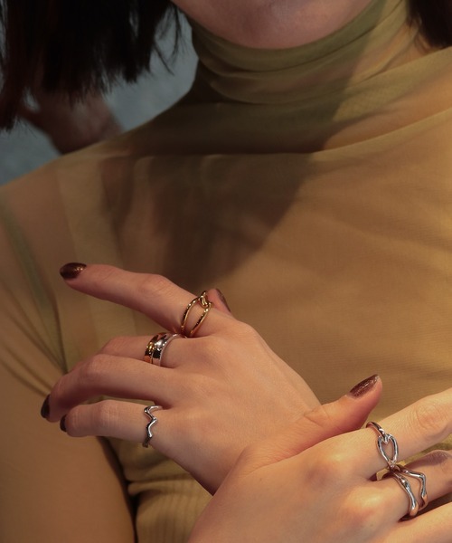 「NOIR DE POUPEE」 リング #3 ゴールド レディース_画像3