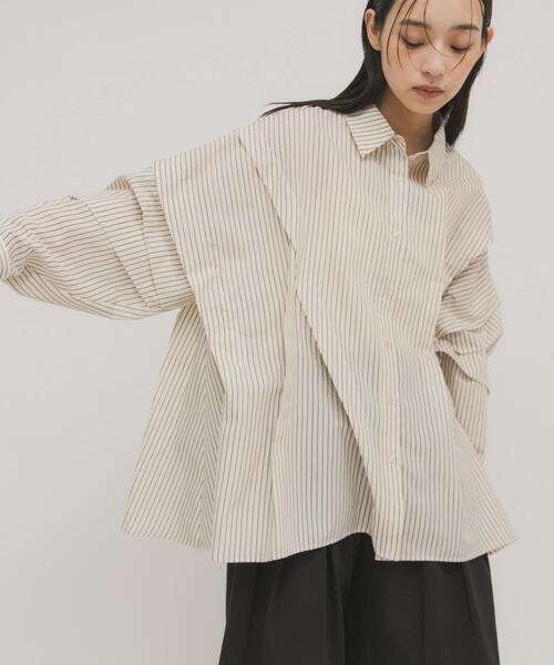KBF オパールペイズリーシャツ ((beige)) KBF（ケイビーエフ）の「オパールペイズリーシャツ（シャツ/ブラウス