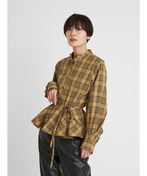 「styling/」 長袖ブラウス FREE ブラウン レディース_画像4