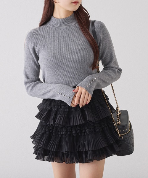 one after another NICE CLAUP スカート フリルティアードミニスカート