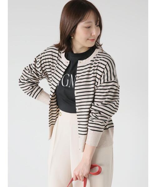 「Te chichi TERRASSE」 ニットカーディガン F イエロー レディース_画像5