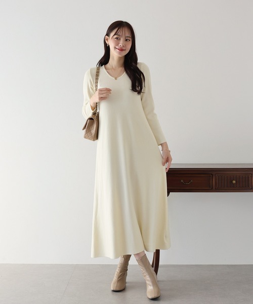 「BLUEEAST」 ニットワンピース MEDIUM チャコールグレー レディース_画像2