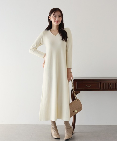 「BLUEEAST」 ニットワンピース MEDIUM チャコールグレー レディース_画像3