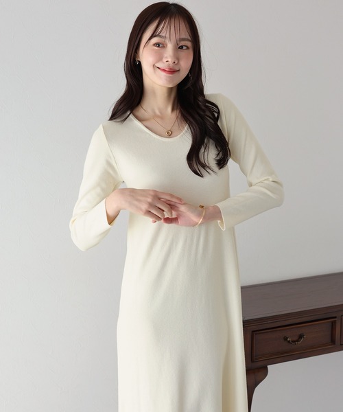 「BLUEEAST」 ニットワンピース MEDIUM チャコールグレー レディース_画像6