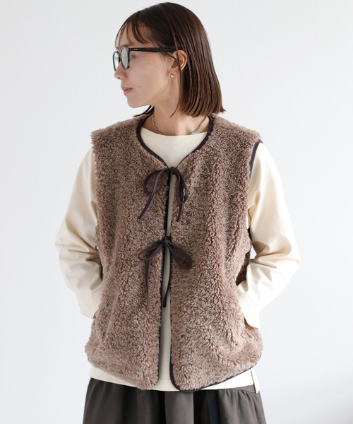 「cepo」 ベスト M ベージュ レディース_画像4