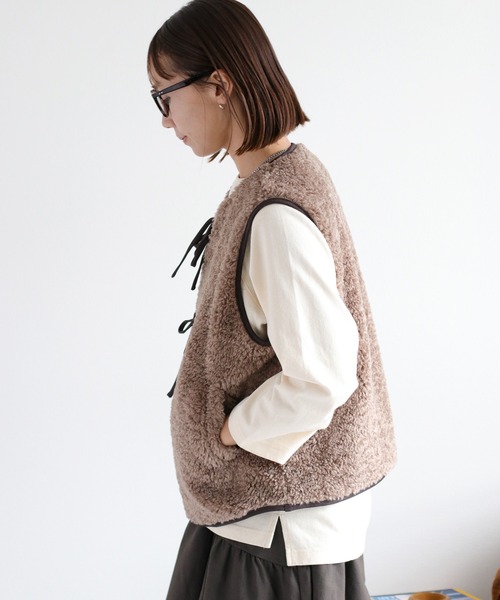 「cepo」 ベスト M ベージュ レディース_画像5