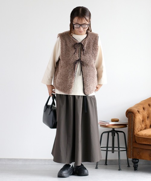 「cepo」 ベスト M ベージュ レディース_画像9