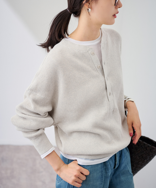 専用☆☆FRAMeWORK 美品 ワッフルヘンリープルオーバー フレームワーク FRAMeWORK（フレームワーク） tシャツ 「WEB限定 / 追加」ワッフル