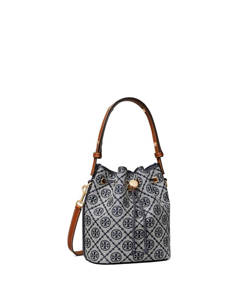 TORY BURCH　Tモノグラム　巾着　バケットバッグ　ショルダー紐付き 様専用TORY BURCH Tモノグラム巾着バケットバッグ ショルダー紐付き