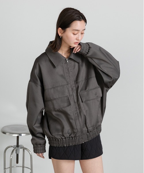 「ad thie」 ブルゾン FREE アイボリー レディース_画像6