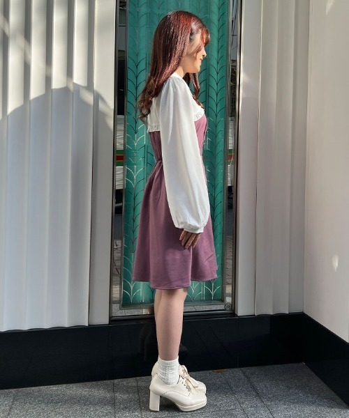 「axes femme POETIQUE」 長袖ワンピース MEDIUM ブラック レディース_画像7