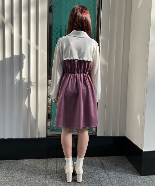 「axes femme POETIQUE」 長袖ワンピース MEDIUM ブラック レディース_画像8