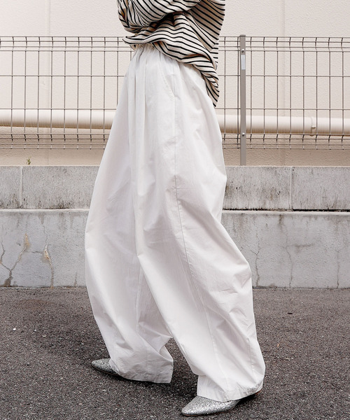 「chuclla」 イージーパンツ M ダークグレー レディース_画像9