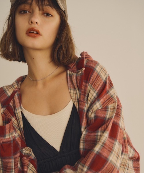 「Unitage」 長袖シャツ FREE レッド レディース_画像3