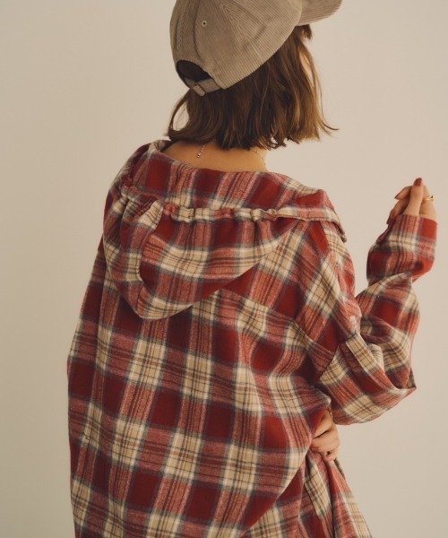 「Unitage」 長袖シャツ FREE レッド レディース_画像6