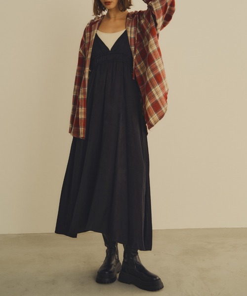 「Unitage」 長袖シャツ FREE レッド レディース_画像8