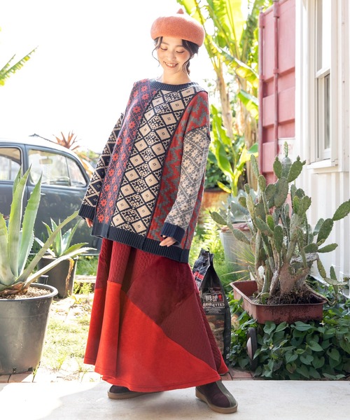 「チャイハネ」 「Amina」フレアスカート FREE ベージュ レディース_画像3