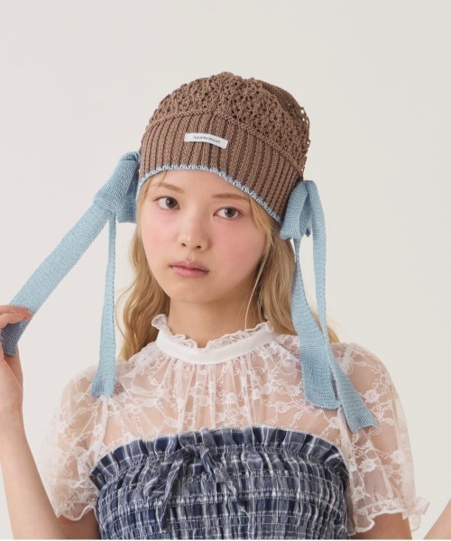 kaorinomori（カオリノモリ） ニット帽 ニットキャップ ラメルニット