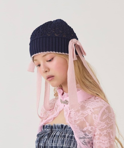 KMRii ケムリ　ニットキャップ kaorinomori（カオリノモリ） ニット帽 ニットキャップ ラメルニット