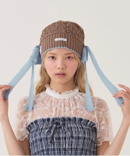 kaorinomori（カオリノモリ） ニット帽 ニットキャップ ラメルニット