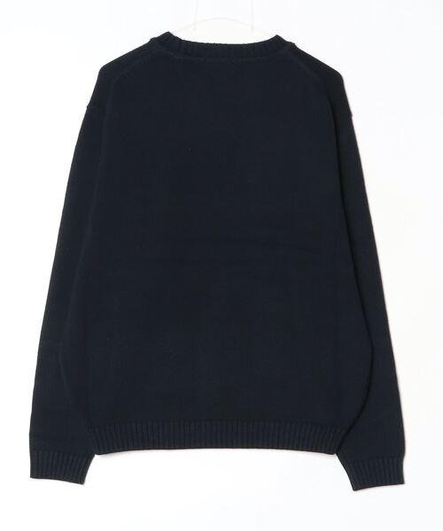 「BROKEN BASE」 長袖ニット MEDIUM カーキブラウン メンズ_画像2