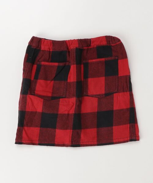 「X-girl Stages」 「KIDS」チェック柄キュロット 140 レッド キッズ_画像2