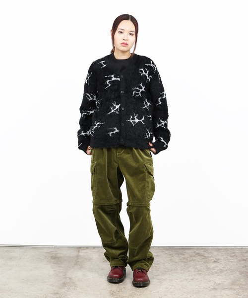 「HUF」 ニットカーディガン LARGE ブラック メンズの画像