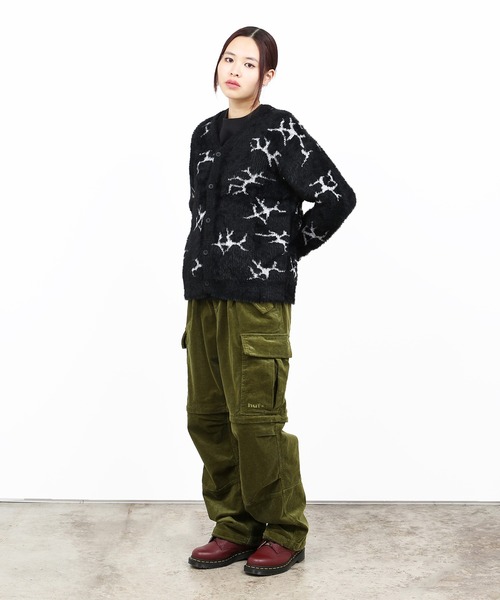「HUF」 ニットカーディガン LARGE ブラック メンズの画像
