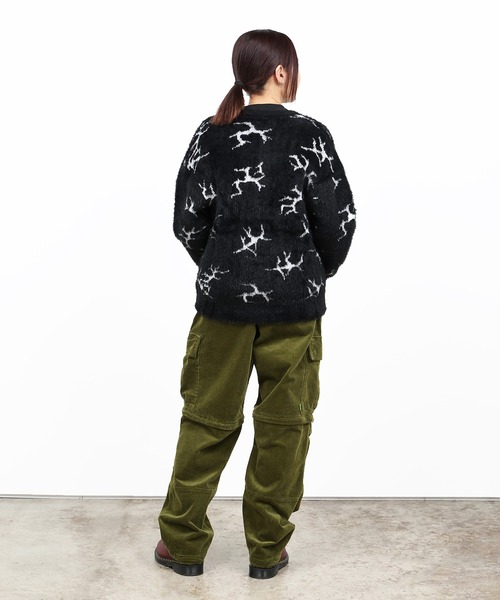 「HUF」 ニットカーディガン LARGE ブラック メンズの画像