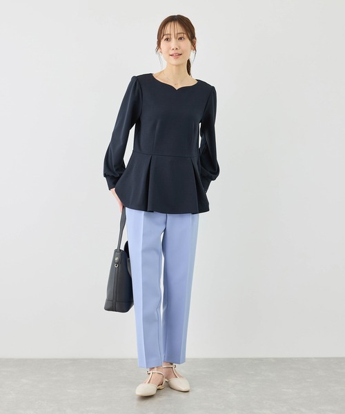 HEVE ハートネック　ペプラム　プルオーバー ROPE' PICNIC（ロペ ピクニック） tシャツ カットジョーゼットハート