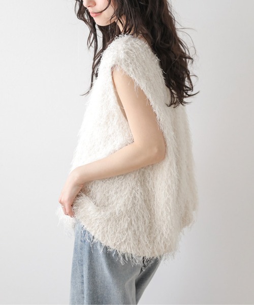 Cura Closet ベスト ジレ 夏 前後2WAYフリンジベスト レディース