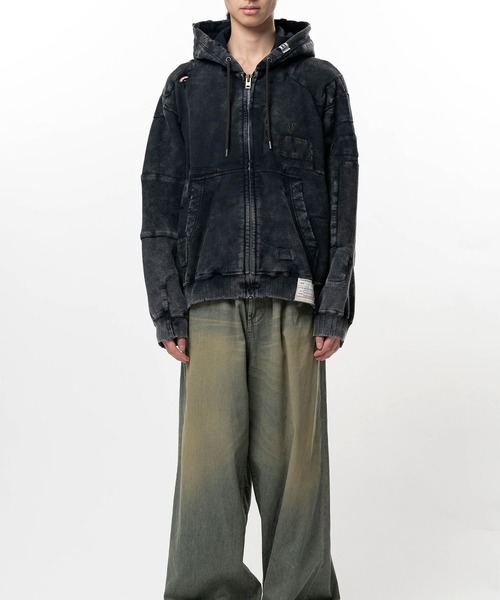 ミハラヤスヒロ　パーカー MIHARAYASUHIRO/ミハラヤスヒロ】BLEACHED HOODIE（パーカー）｜Maison