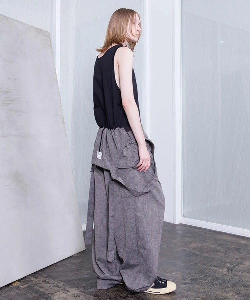 VOAAOV（ヴォアーブ） オーバーオール サロペット TWEED / STRIPE