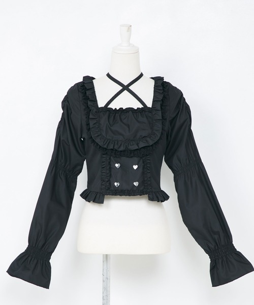 「Diable baiser」 長袖ブラウス MEDIUM ブラック レディース_画像3