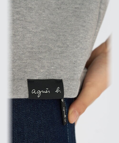 ク*ケ様 【希少色】アニエスベー オム カーディガン プレッション ネイビー T agnes b.（アニエスベー） tシャツ WEBスペシャル ロゴ コットン 長袖
