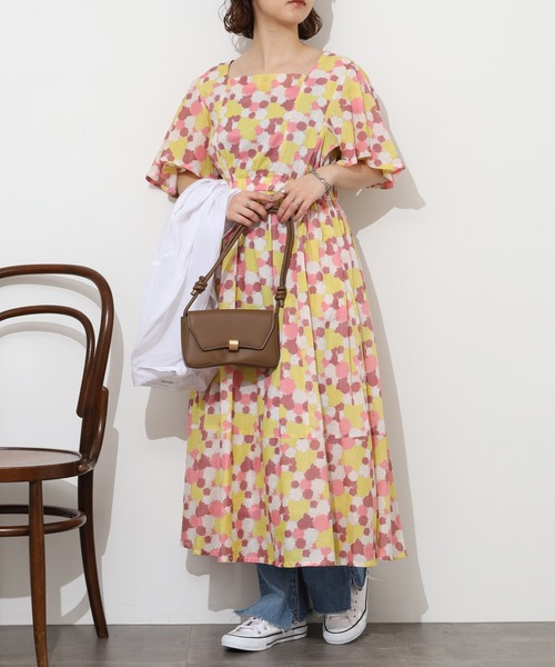 kilki（キルキー） ワンピース 夏 ヘビイチゴプリントスカート 半端袖