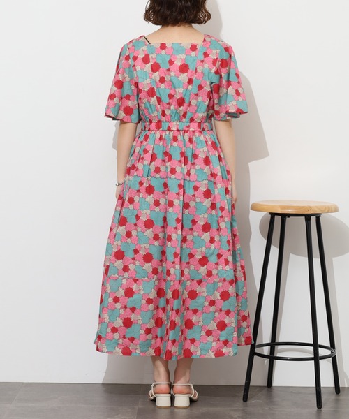 kilki（キルキー） ワンピース 夏 ヘビイチゴプリントスカート 半端袖 