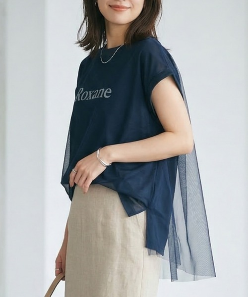 MULEXS（ミューレクス） tシャツ 半袖 Roxane チュールレイヤードロゴT