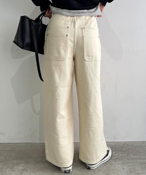 I-SOOK（アイスー） チノパン コットンワイドタックパンツ(chiica