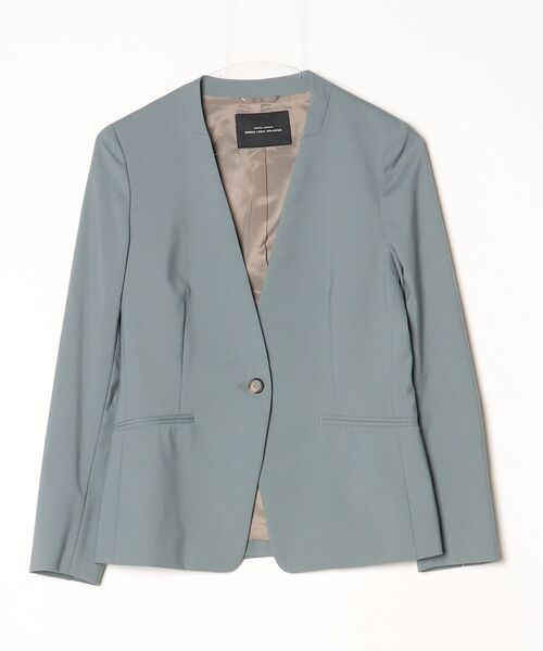 【新品タグ付き】グリーンレーベルリラクシング　 ノーカラージャケット 36 green label relaxing（グリーンレーベルリラクシング） ノーカラー