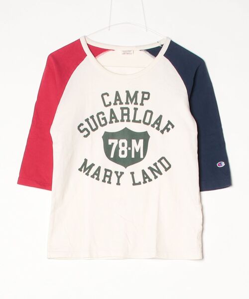 Champion（チャンピオン） 7分袖カットソー M ベージュ レディース