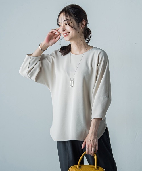 「LAUTREAMONT」 7分袖カットソー 9号 ベージュ レディース_画像8