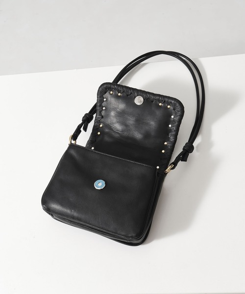 ショルダーバッグ バッグ 「TESSEN CREATION/テッセンクリエーション」FLAP BAG S(assort studs)/フラップバッグの画像